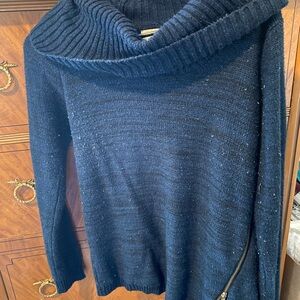 Emily Rose Deep Blue Cowl Neck Sweater